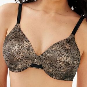 Bali One Smooth U Underwire Bra Smoothing Full-coverage Bra Black/Nude Lace 40DD